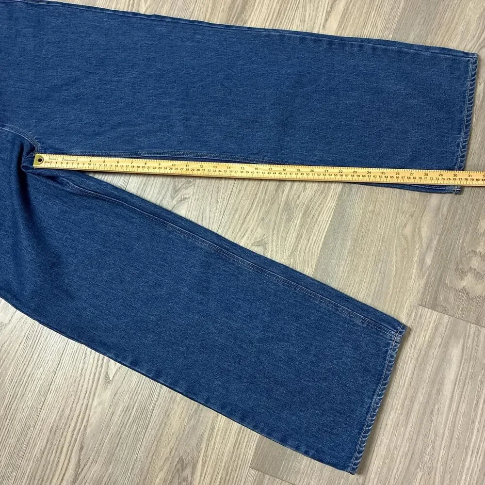 New With Tags Old Navy Extra High Rise Wide Leg Blue Jeans Size 12 Tall - Picture 5 of 8